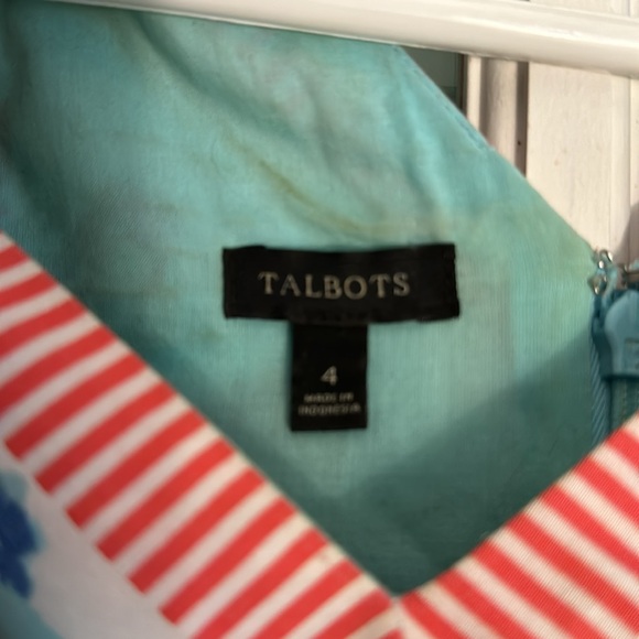 Talbots Midi Dress with Cityscape and Floral Print - Picture 4 of 6